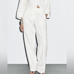 Brand NWT Massimo Dutti Ivory 100% Linen Trousers.